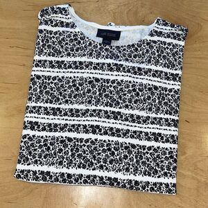 J. Jill Wearever Collection Cap Sleeve Raglan Soft Women's Size XLarge Black Flo